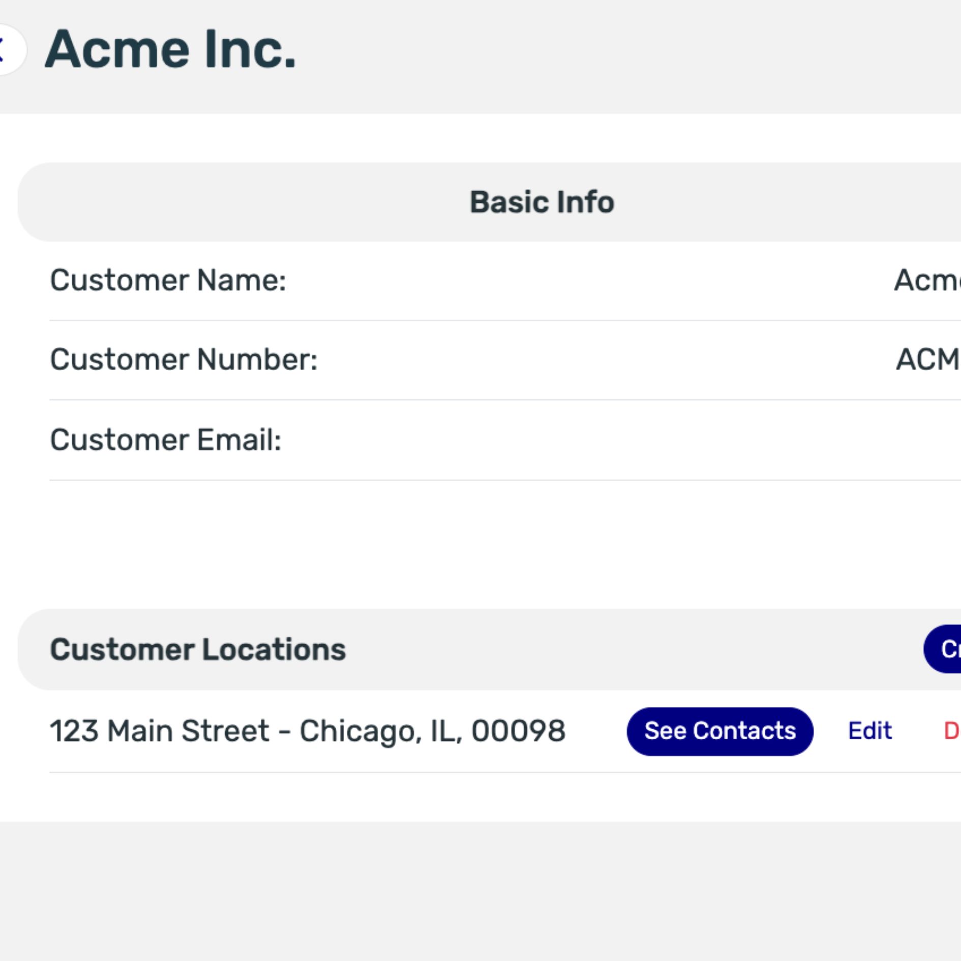crewOS Industrial Field Service Management Customer Management Feature Screenshot