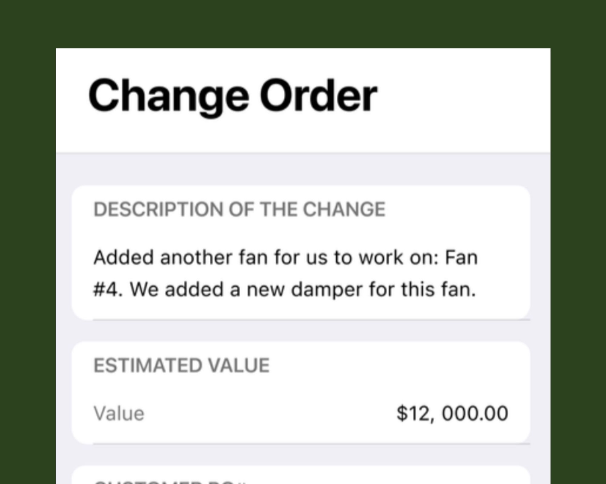 Change Order Management | crewOS Field Service Management