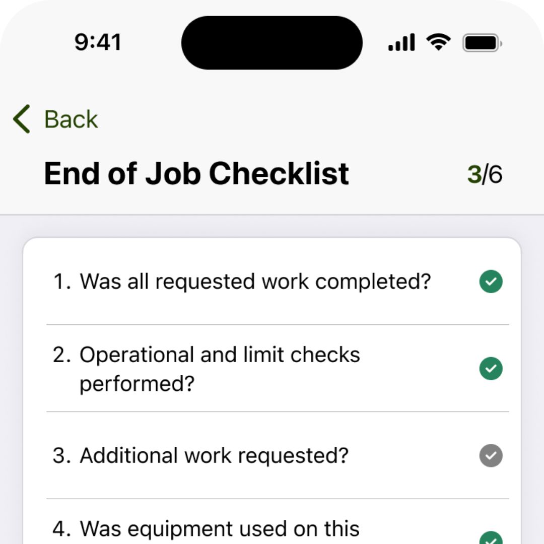 crewOS Industrial Field Service Management Smart Lists Feature Screenshot