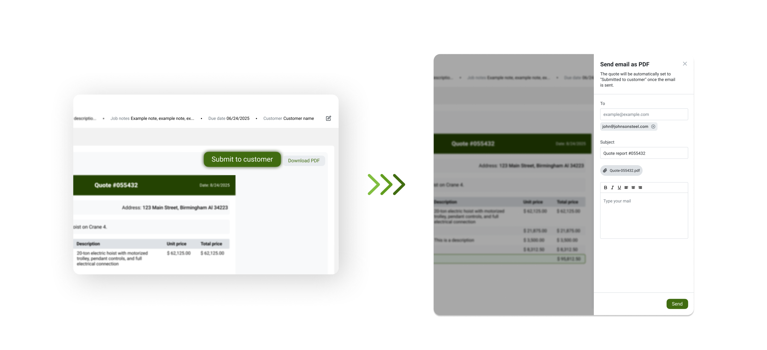 industrial field service quoting with crewos