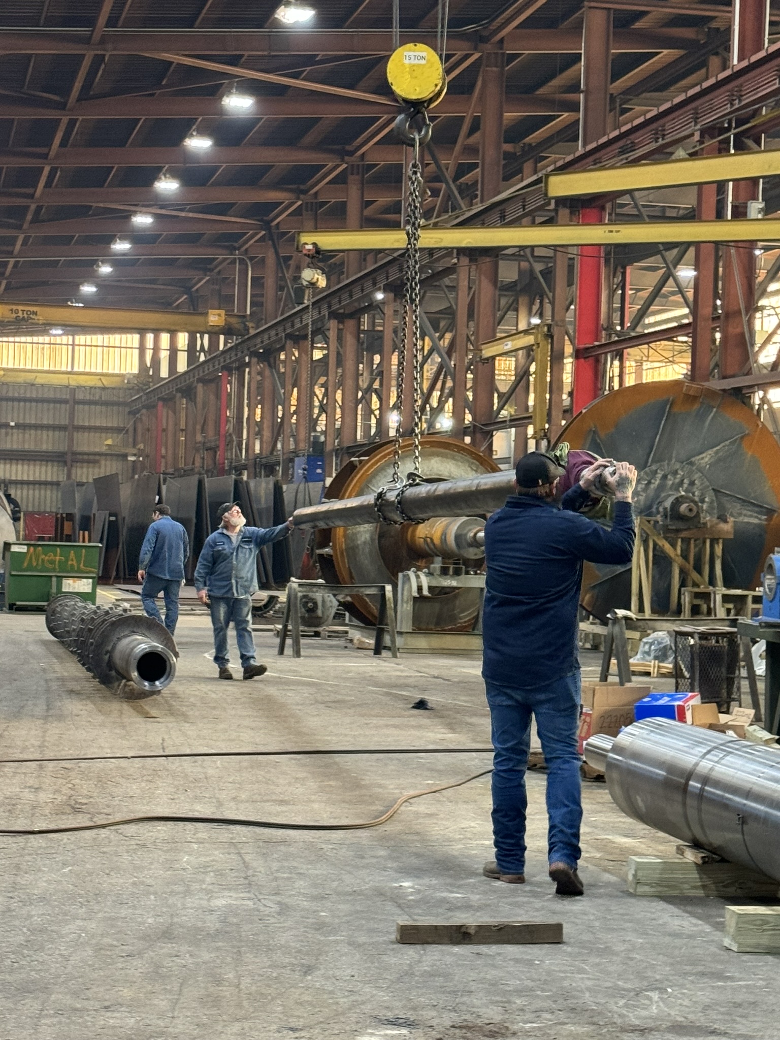 industrial field service outage season in a shop